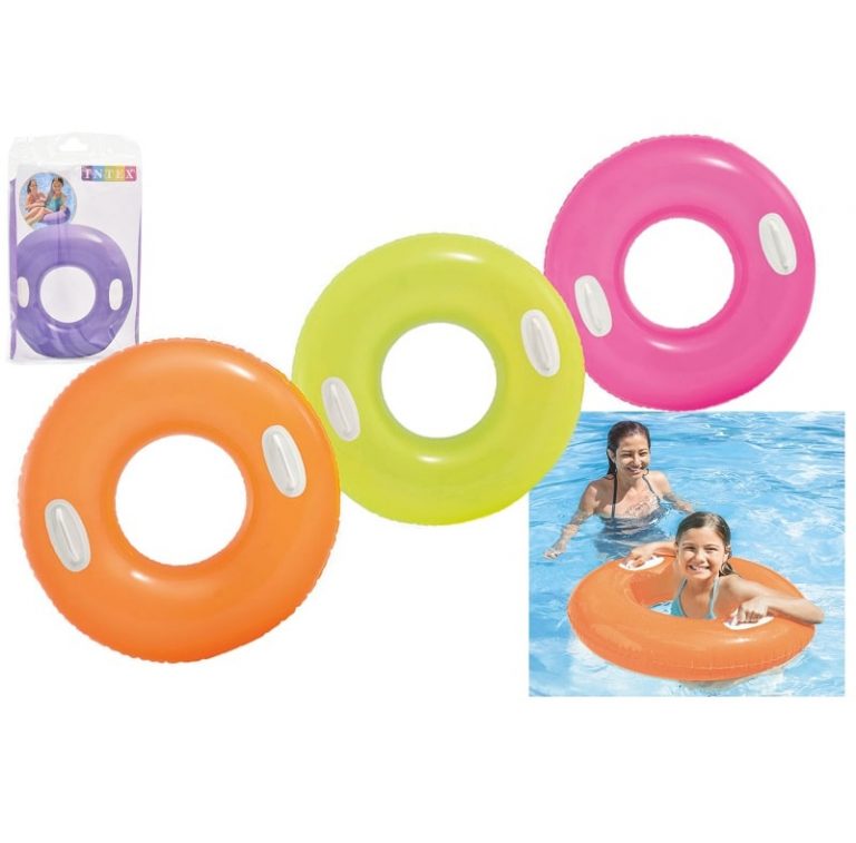 Inflatable Coloured Swim Ring - 76cm - 3 Colours Available - Inflatable ...