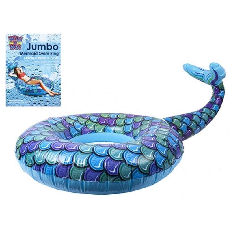 Giant Mermaid Tail Swim Ring - Inflatable Toy World