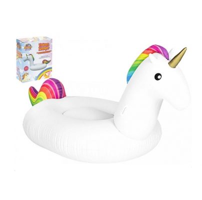 Inflatable Giant White Unicorn Lounger - 170 x 100 x 95cm | Wholesale